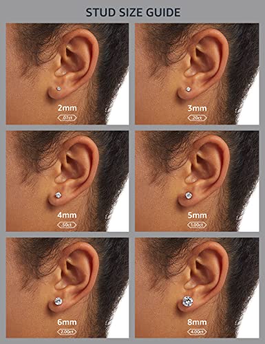 Amazon Essentials Certified 14k Gold Diamond with Screw Back and Post Stud Earrings (J-K Color, I1-I2 Clarity) (previously Amazon Collection)
