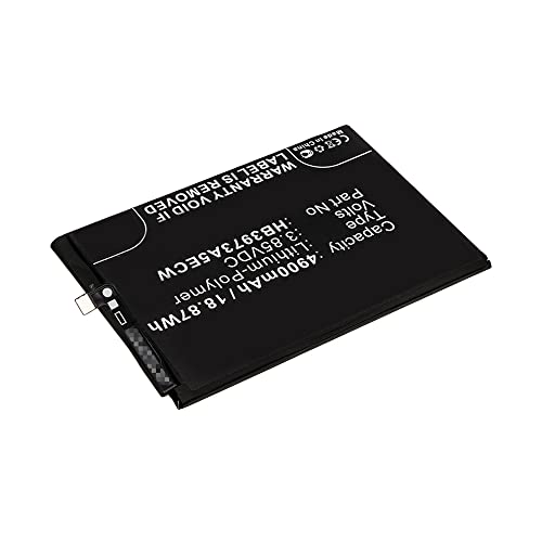 Synergy Digital Cell Phone Battery, Compatible with Huawei Mate 20 X Cell Phone, (Li-Pol, 3.85V, 4900mAh) Ultra High Capacity, Replacement for Huawei HB3973A5ECW Battery