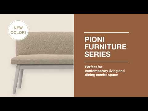 Pioni Couch R Navy X Natural (W1350 × D537 × H740)
